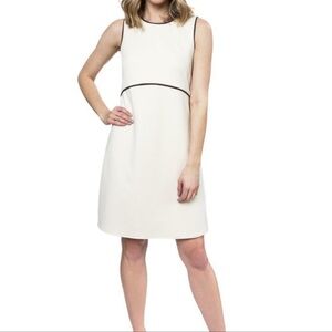 JB by Julie Brown Cream Sheath Fit Elegant Dress